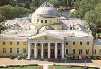 View over the Taurida Palace from the Neva side. Built around 1785 the Palace hosted Russia's first parliament and today is still a government building