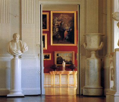 Inside the restored Marble Dining Room at the Gatchina Palace