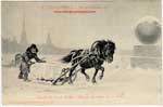 Neva card 140 shows ice being collected from a frozen Neva.  Fortress in the background c1905