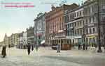 Another hand-tinted job of the Passage showing one of the new electric trams c1907