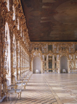 The Great Hall inside the Catherine Palace. Designed by Giuseppe Valeriana c.1755