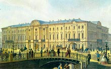 Stroganov Palace in the early 1800s
